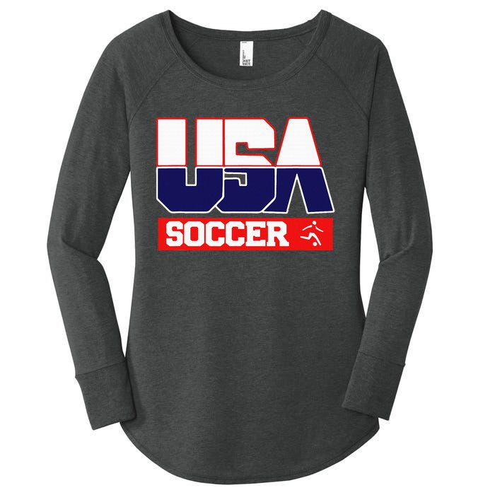 Usa Team Soccer American Women's Perfect Tri Tunic Long Sleeve Shirt