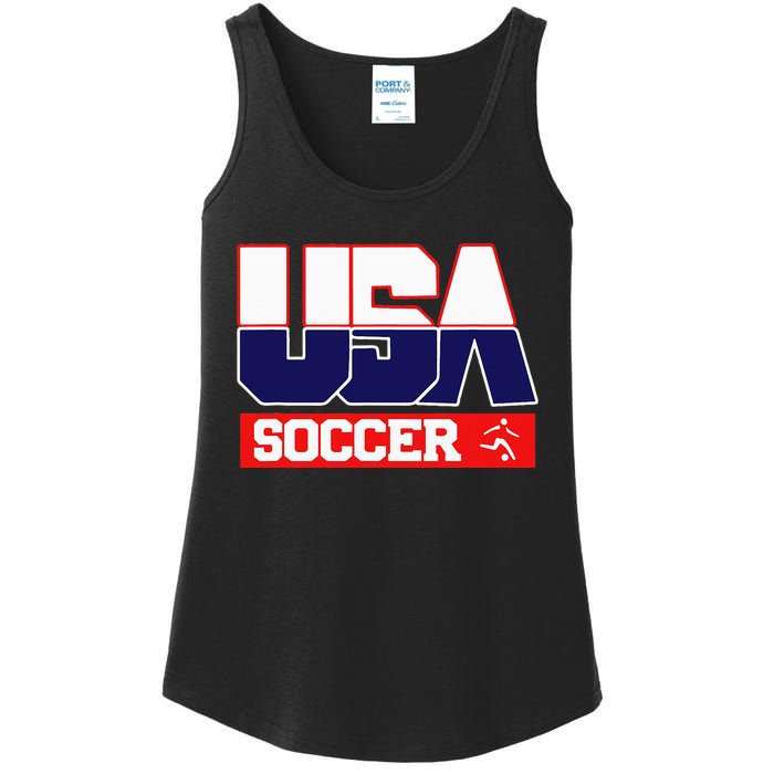 Usa Team Soccer American Ladies Essential Tank