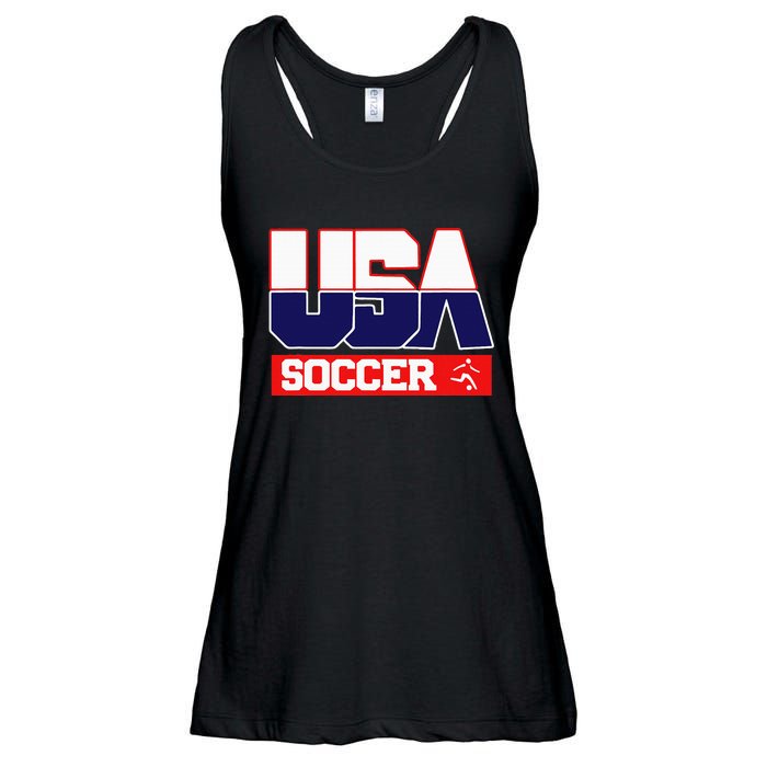 Usa Team Soccer American Ladies Essential Flowy Tank