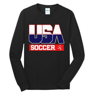 Usa Team Soccer American Tall Long Sleeve T-Shirt