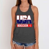 Usa Team Soccer American Women's Knotted Racerback Tank