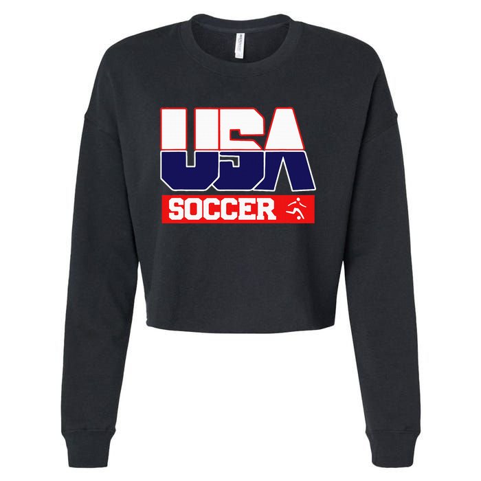 Usa Team Soccer American Cropped Pullover Crew