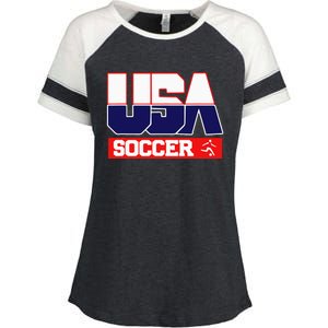 Usa Team Soccer American Enza Ladies Jersey Colorblock Tee