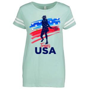 Usa Tennis Support Tennis Lover Enza Ladies Jersey Football T-Shirt