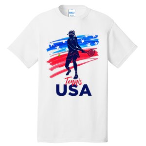 Usa Tennis Support Tennis Lover Tall T-Shirt