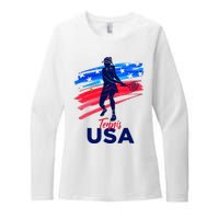 Usa Tennis Support Tennis Lover Womens CVC Long Sleeve Shirt