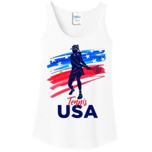 Usa Tennis Support Tennis Lover Ladies Essential Tank