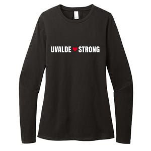 Uvalde Texas Strong Heart Womens CVC Long Sleeve Shirt