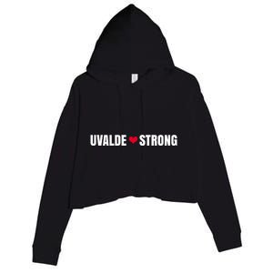 Uvalde Texas Strong Heart Crop Fleece Hoodie