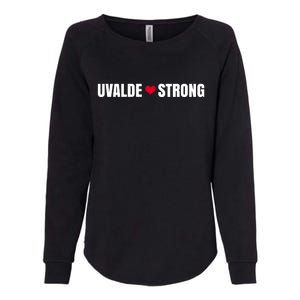 Uvalde Texas Strong Heart Womens California Wash Sweatshirt