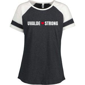 Uvalde Texas Strong Heart Enza Ladies Jersey Colorblock Tee