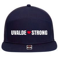 Uvalde Texas Strong Heart 7 Panel Mesh Trucker Snapback Hat