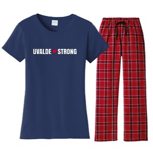 Uvalde Texas Strong Heart Women's Flannel Pajama Set