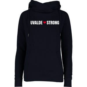 Uvalde Texas Strong Heart Womens Funnel Neck Pullover Hood