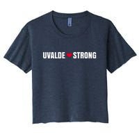 Uvalde Texas Strong Heart Women's Crop Top Tee