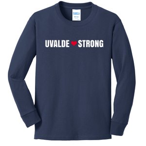 Uvalde Texas Strong Heart Kids Long Sleeve Shirt