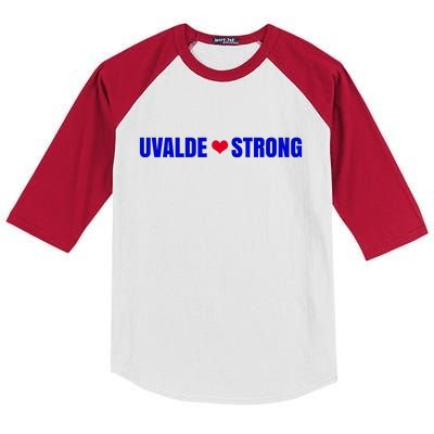 Uvalde Texas Strong Heart Kids Colorblock Raglan Jersey