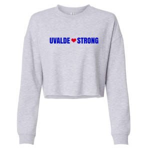 Uvalde Texas Strong Heart Cropped Pullover Crew