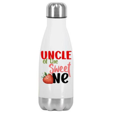 Uncle The Sweet One Strawberry Birthday Family Party Stainless Steel Insulated Water Bottle