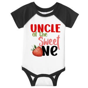 Uncle The Sweet One Strawberry Birthday Family Party Infant Baby Jersey Bodysuit