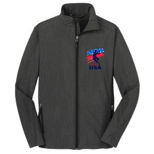 Usa Tennis Support The T.E.A.M. U.S.A Tennis Lover Core Soft Shell Jacket