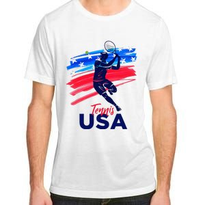 Usa Tennis Support The T.E.A.M. U.S.A Tennis Lover Adult ChromaSoft Performance T-Shirt