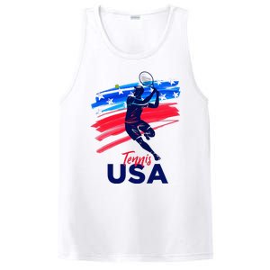 Usa Tennis Support The T.E.A.M. U.S.A Tennis Lover PosiCharge Competitor Tank