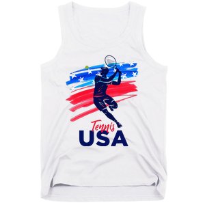 Usa Tennis Support The T.E.A.M. U.S.A Tennis Lover Tank Top