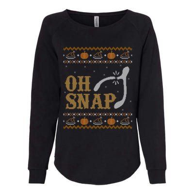 Ugly Thanksgiving Sweater Funny Oh Snap Wish Gift Womens California Wash Sweatshirt