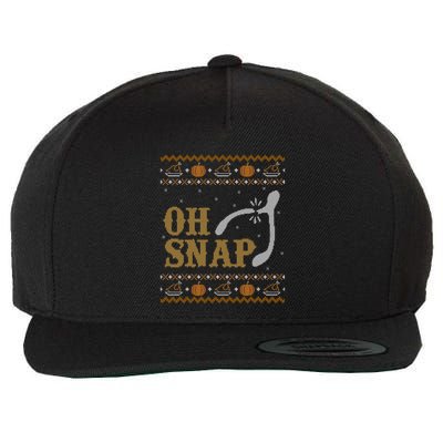 Ugly Thanksgiving Sweater Funny Oh Snap Wish Gift Wool Snapback Cap