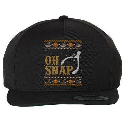 Ugly Thanksgiving Sweater Funny Oh Snap Wish Gift Wool Snapback Cap