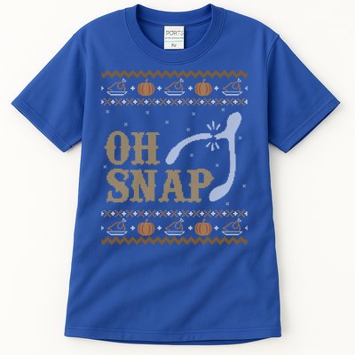 Ugly Thanksgiving Sweater Funny Oh Snap Wish Gift Tall T-Shirt