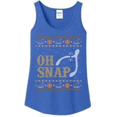 Ugly Thanksgiving Sweater Funny Oh Snap Wish Gift Ladies Essential Tank