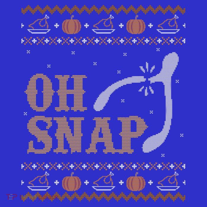 Ugly Thanksgiving Sweater Funny Oh Snap Wish Gift 16 in Basic Backpack