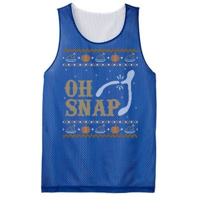 Ugly Thanksgiving Sweater Funny Oh Snap Wish Gift Mesh Reversible Basketball Jersey Tank