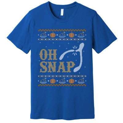 Ugly Thanksgiving Sweater Funny Oh Snap Wish Gift Premium T-Shirt