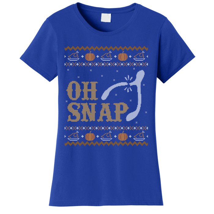 Ugly Thanksgiving Sweater Funny Oh Snap Wish Gift Women's T-Shirt