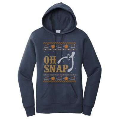 Ugly Thanksgiving Sweater Funny Oh Snap Wish Gift Women's Pullover Hoodie