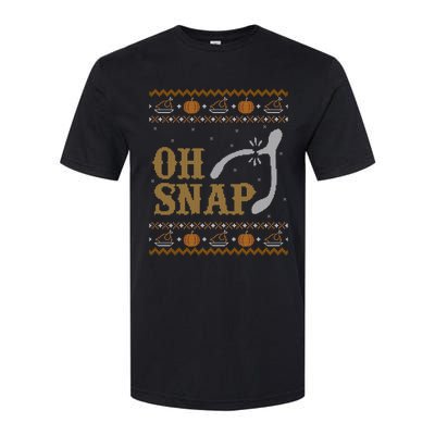 Ugly Thanksgiving Sweater Funny Oh Snap Wish Gift Softstyle CVC T-Shirt