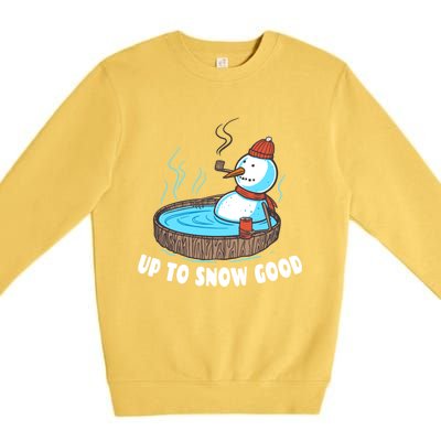 Up To Snow Good Beer Ing Snow In Hot Tub Cute Gift Premium Crewneck Sweatshirt