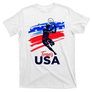 Usa Tennis Support The T.E.A.M U.S.A Tennis Lover T-Shirt