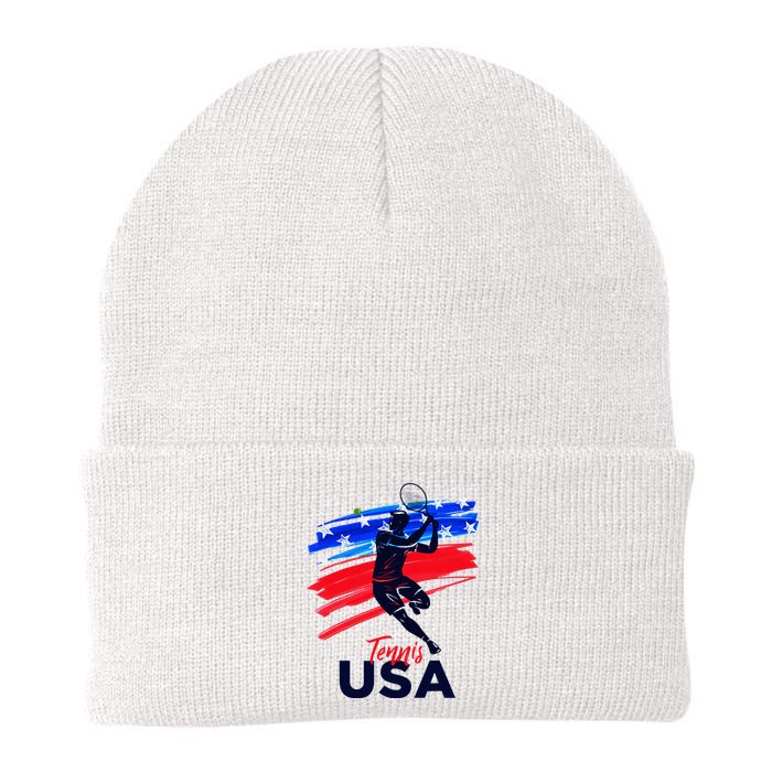 Usa Tennis Support The T.E.A.M U.S.A Tennis Lover Knit Cap Winter Beanie