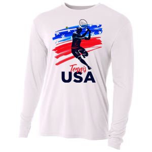 Usa Tennis Support The T.E.A.M U.S.A Tennis Lover Cooling Performance Long Sleeve Crew