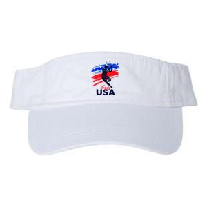 Usa Tennis Support The T.E.A.M U.S.A Tennis Lover Valucap Bio-Washed Visor