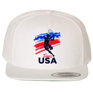 Usa Tennis Support The T.E.A.M U.S.A Tennis Lover Wool Snapback Cap