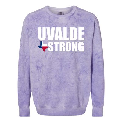 Uvalde Texas Strong Colorblast Crewneck Sweatshirt