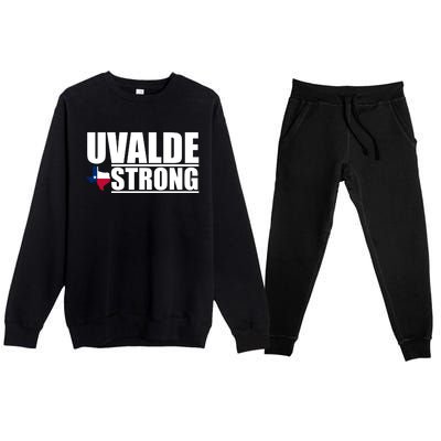 Uvalde Texas Strong Premium Crewneck Sweatsuit Set