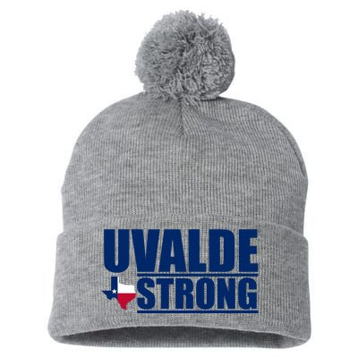 Uvalde Texas Strong Pom Pom 12in Knit Beanie