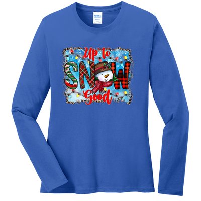 Up To Snow Good Christmas Holiday Season Cute Gift Ladies Long Sleeve Shirt