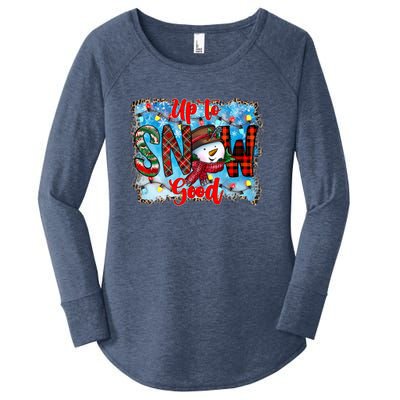 Up To Snow Good Christmas Holiday Season Cute Gift Women's Perfect Tri Tunic Long Sleeve Shirt